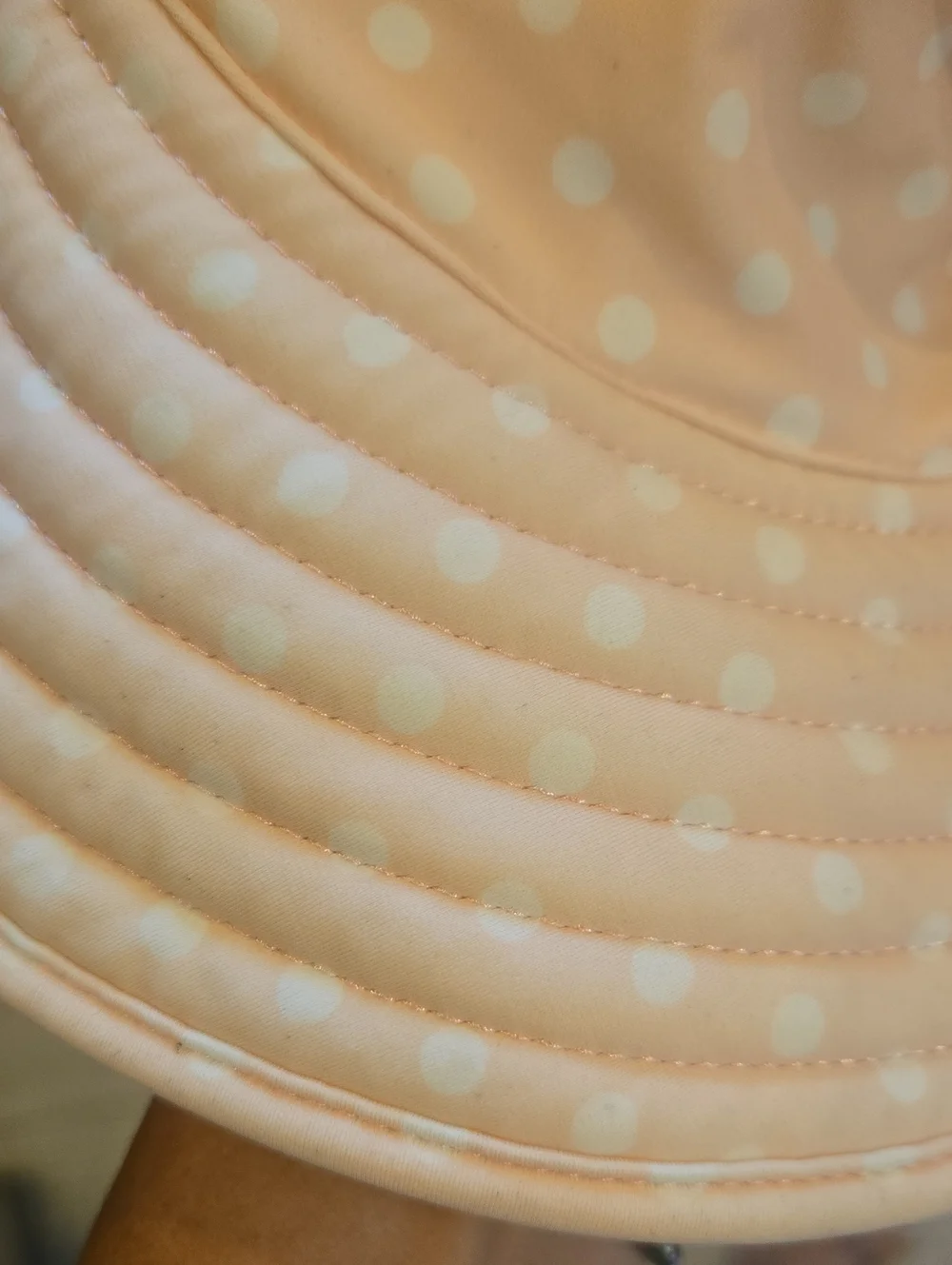 Ruffle Butts Pink/White Polka Dot Quilted Sun Hat